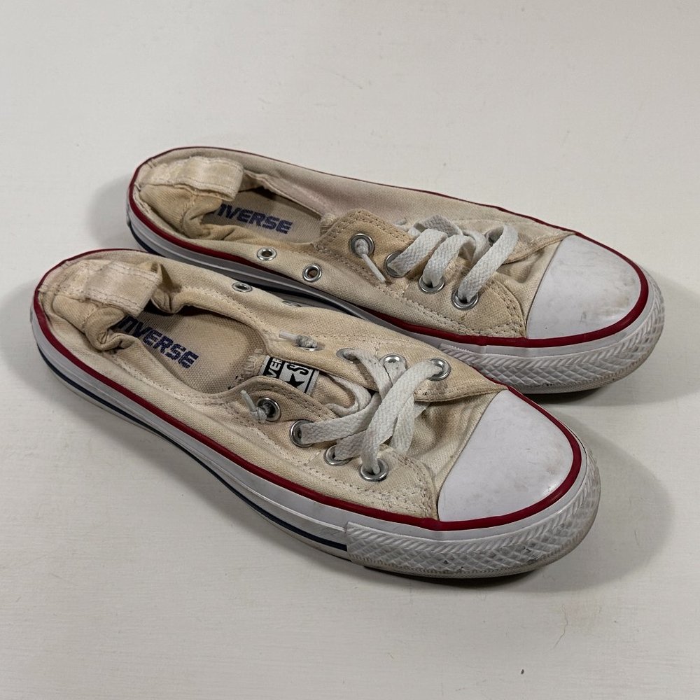 Converse Shoreline White Canvas Sneakers Women Size 7